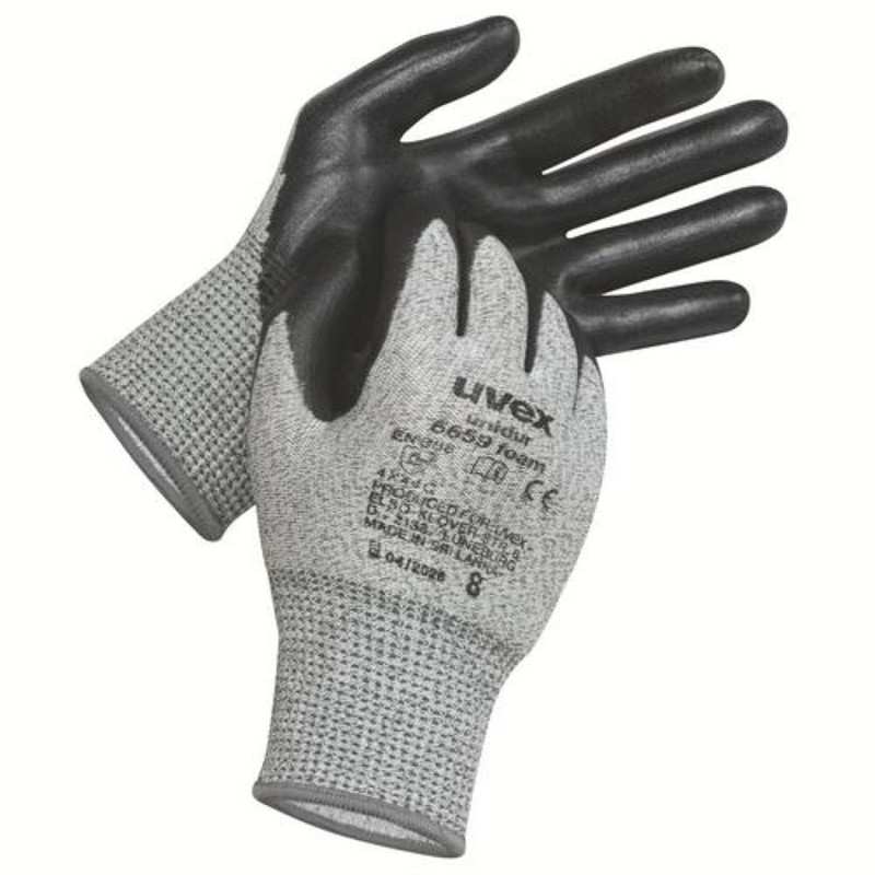 uvex unidur 6659 foam grijs, 6-11