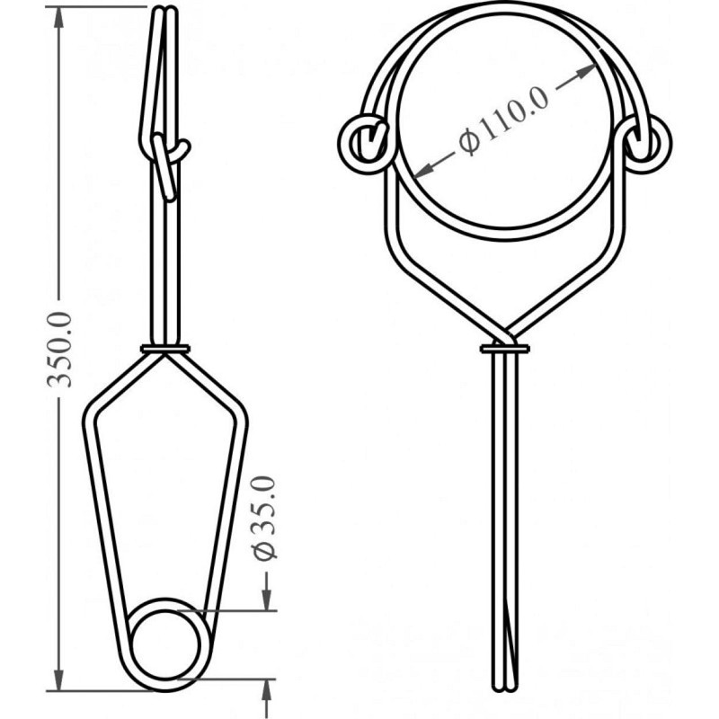 OXXA® Harz 4155 RVS ankerhaak 110 mm